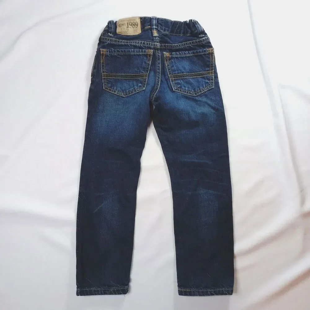 The Children's Place Skinny Jeans Adjstble Waist Denim Pants Cotton Dark Boys 5
